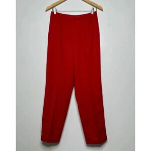 Pendleton Red 100% Virgin Wool Ultra High-Rise Straight Leg Pants Size 8P